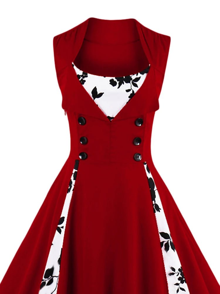 Robe Vintage Année 60 Chic Bordeaux - Louise Vintage