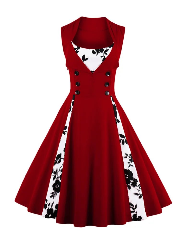 Robe Vintage Année 60 Chic Bordeaux - Louise Vintage