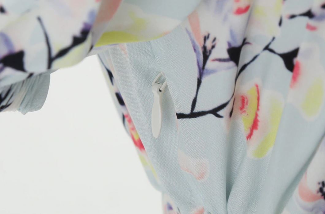 Robe Vintage Année 60 fleur bleue - Louise Vintage