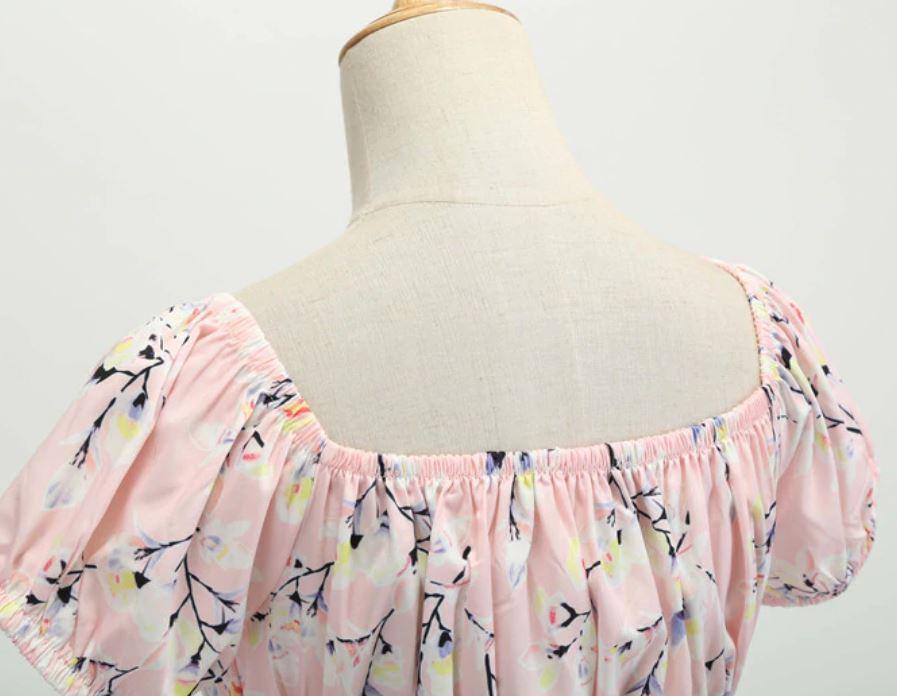 Robe Vintage Année 60 fleur rose - Louise Vintage