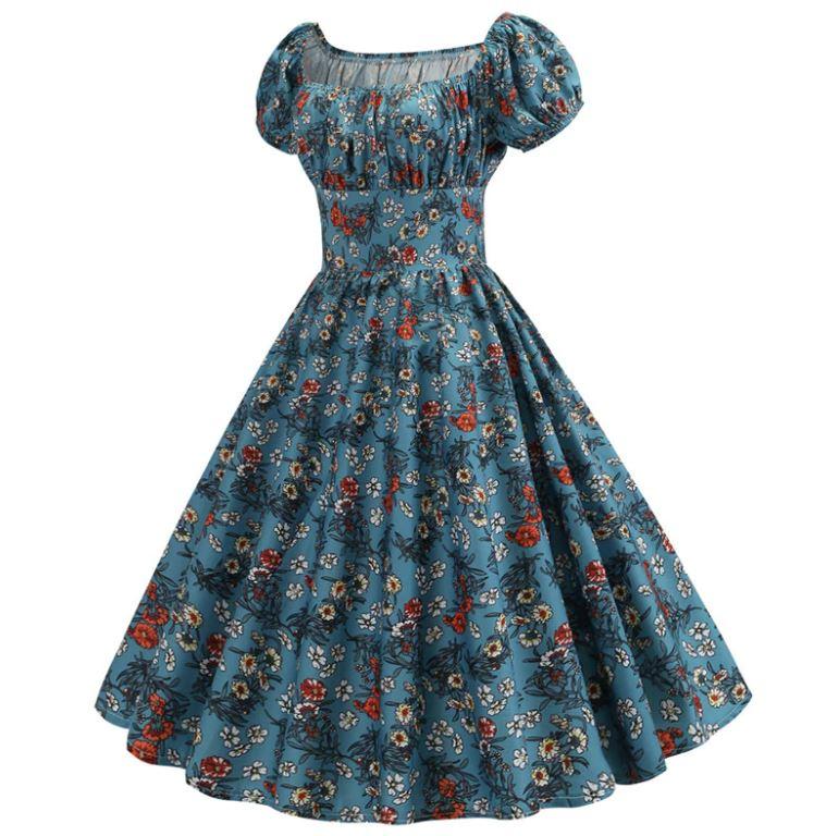 Robe Vintage Année 60 fleurette - Louise Vintage