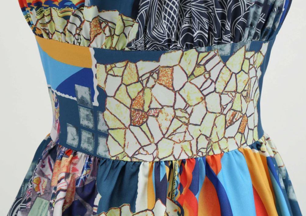 Robe Vintage Année 60 Patchwork - Louise Vintage