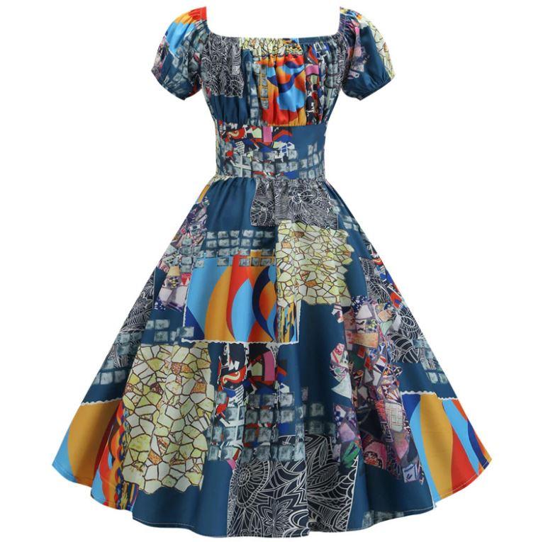 Robe Vintage Année 60 Patchwork - Louise Vintage