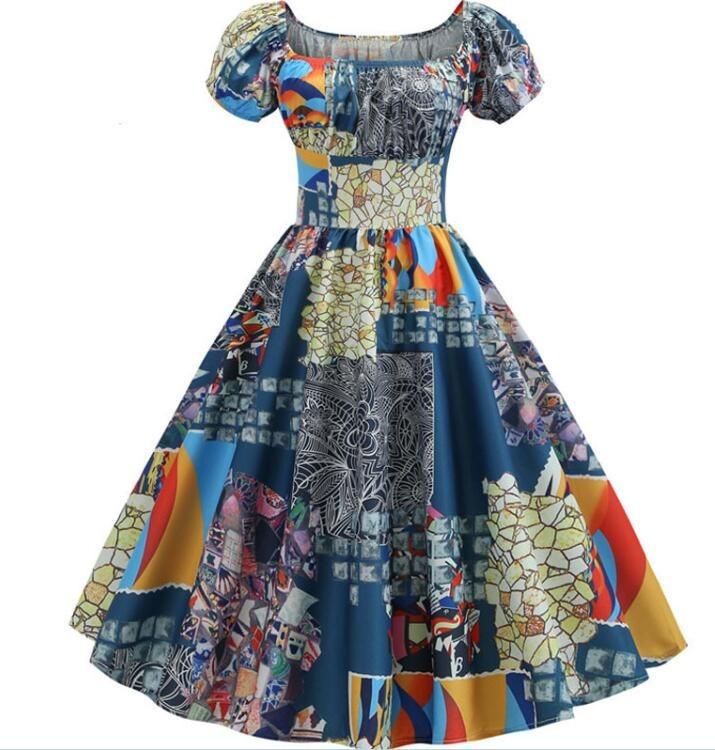 Robe Vintage Année 60 Patchwork - Louise Vintage