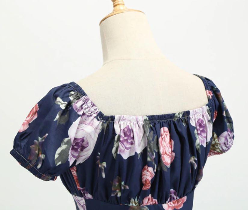 Robe Vintage Année 60 Roses - Louise Vintage