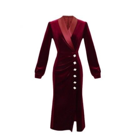 Robe Vintage Années 40 Bordeaux Automne - Louise Vintage