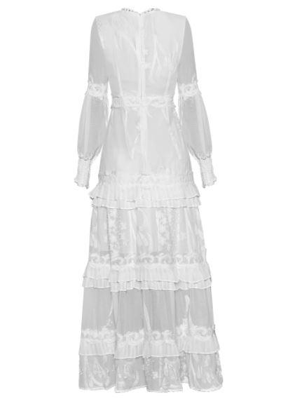 Robe Vintage Années 40 Lanterne Blanche - Louise Vintage