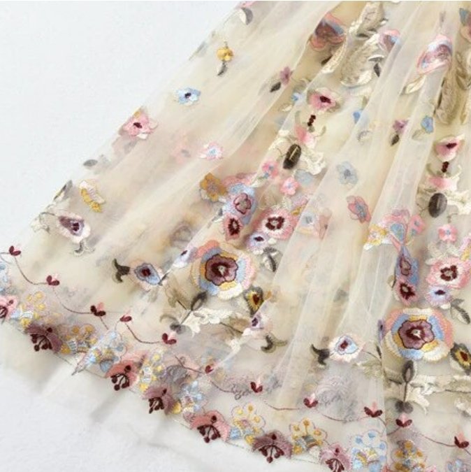 Robe Vintage Années 40 Longue Champagne - Louise Vintage