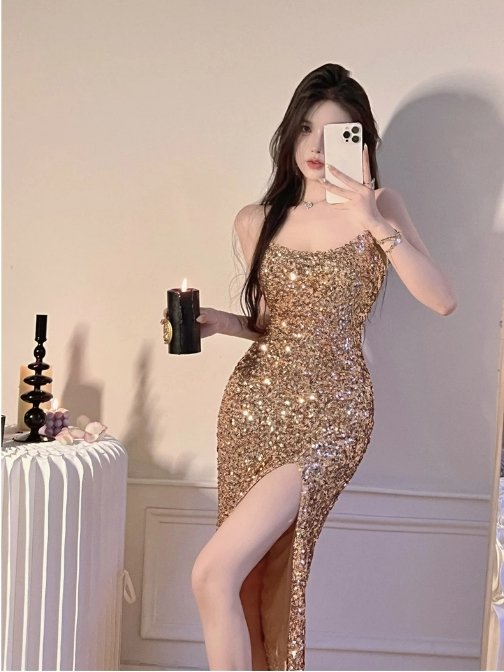 Robe Vintage Années 40 Moulante Kaki - Louise Vintage