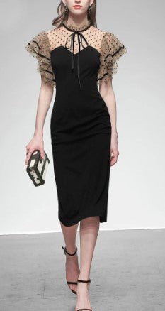 Robe Vintage Années 40 Noire Taille Haute - Louise Vintage