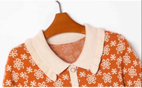 Robe Vintage Années 40 Old School Orange - Louise Vintage