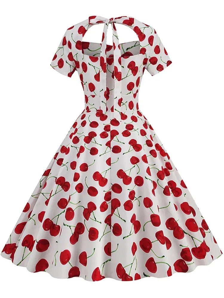 Robe Vintage Années 50 Cerises - Louise Vintage