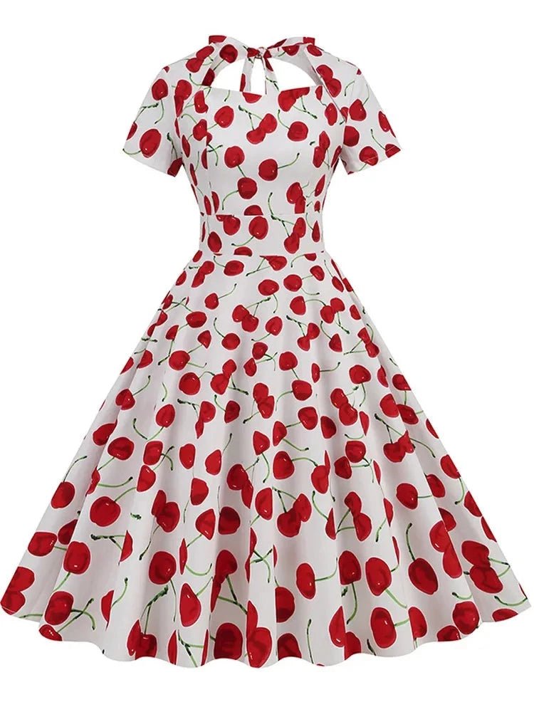Robe Vintage Années 50 Cerises - Louise Vintage