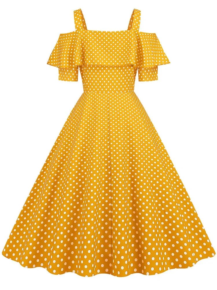 Robe Vintage Années 50 Jaune - Louise Vintage
