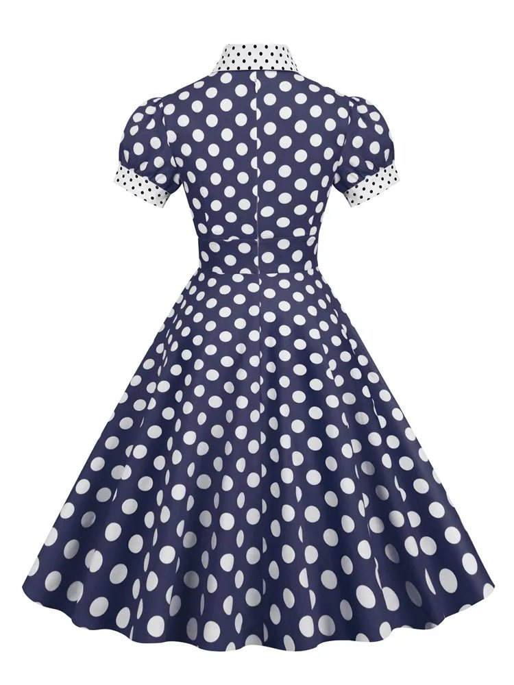 Robe Vintage Années 50 Marine - Louise Vintage