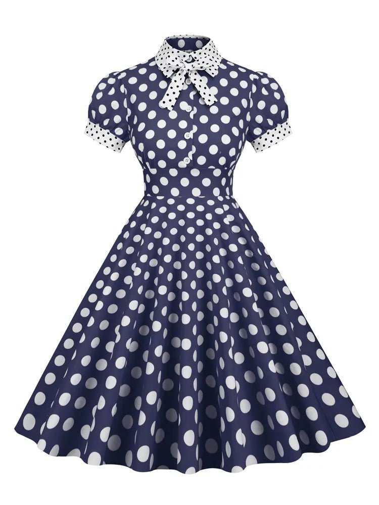 Robe Vintage Années 50 Marine - Louise Vintage