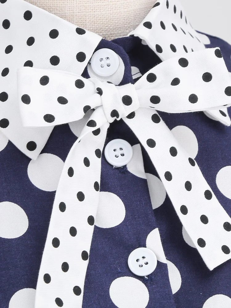 Robe Vintage Années 50 Marine - Louise Vintage