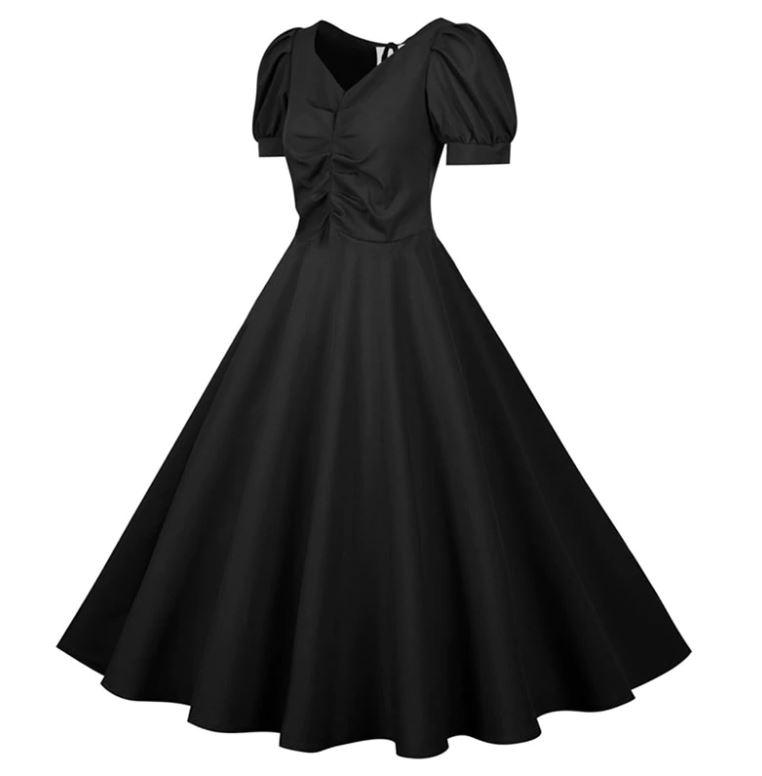 Robe Vintage Années 50 Noire - Louise Vintage