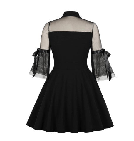Robe Vintage Araignée Noir - Louise Vintage