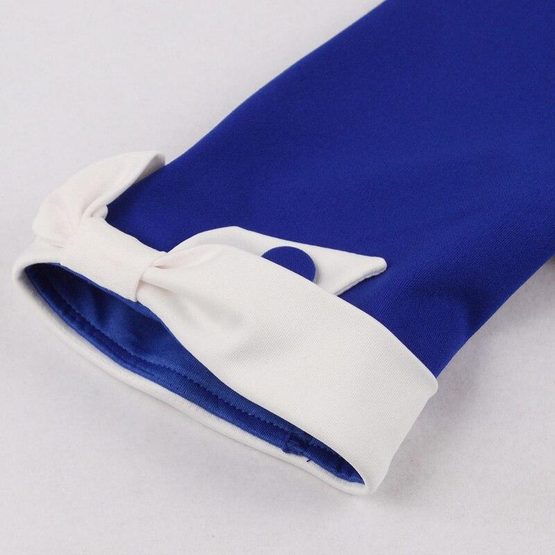 Robe Vintage Automne Bleu Blanc - Louise Vintage