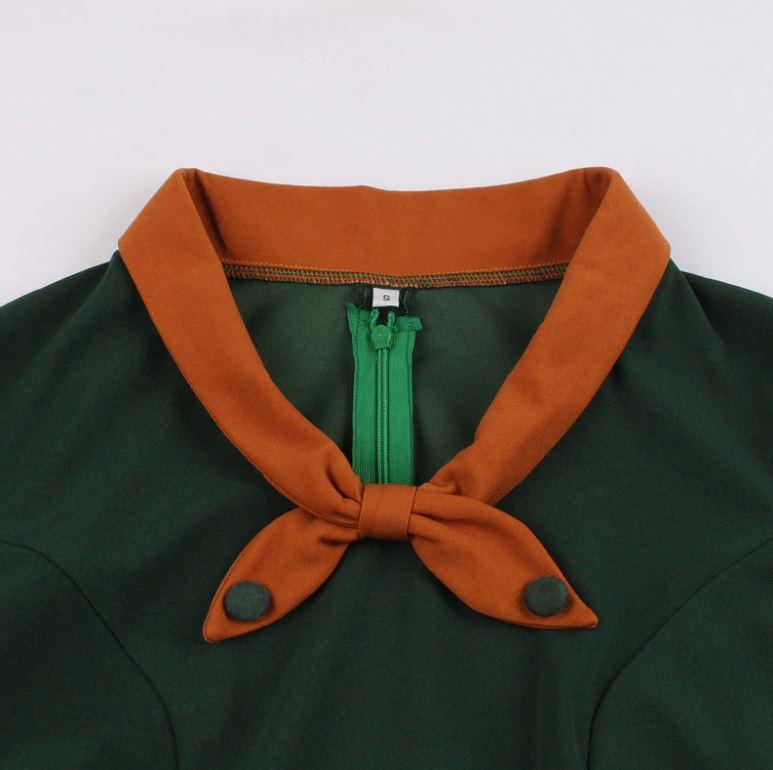 Robe Vintage Automne Vert - Louise Vintage