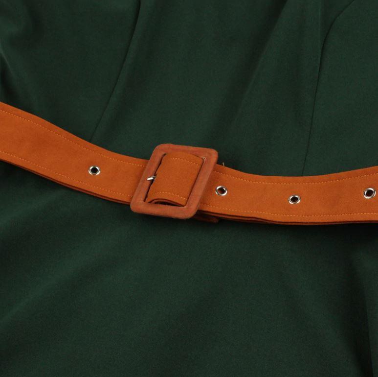 Robe Vintage Automne Vert - Louise Vintage