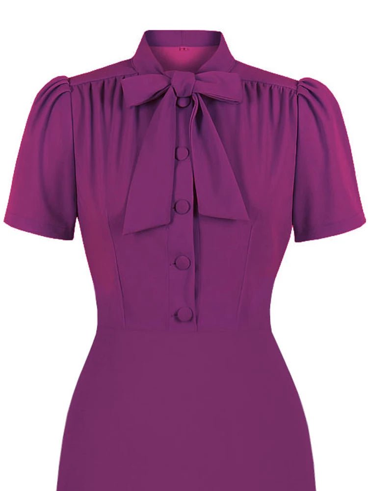 Robe Vintage Automne Violet - Louise Vintage