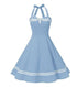 Robe Vintage Boogie Woogie Bleu - Louise Vintage