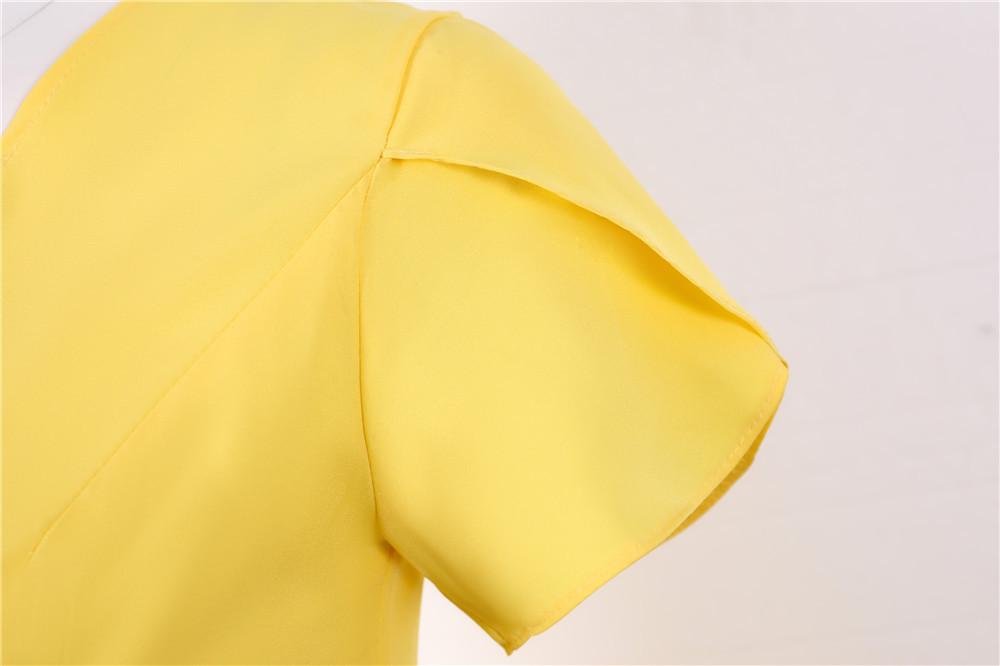 Robe Vintage Boutons Jaune - Louise Vintage