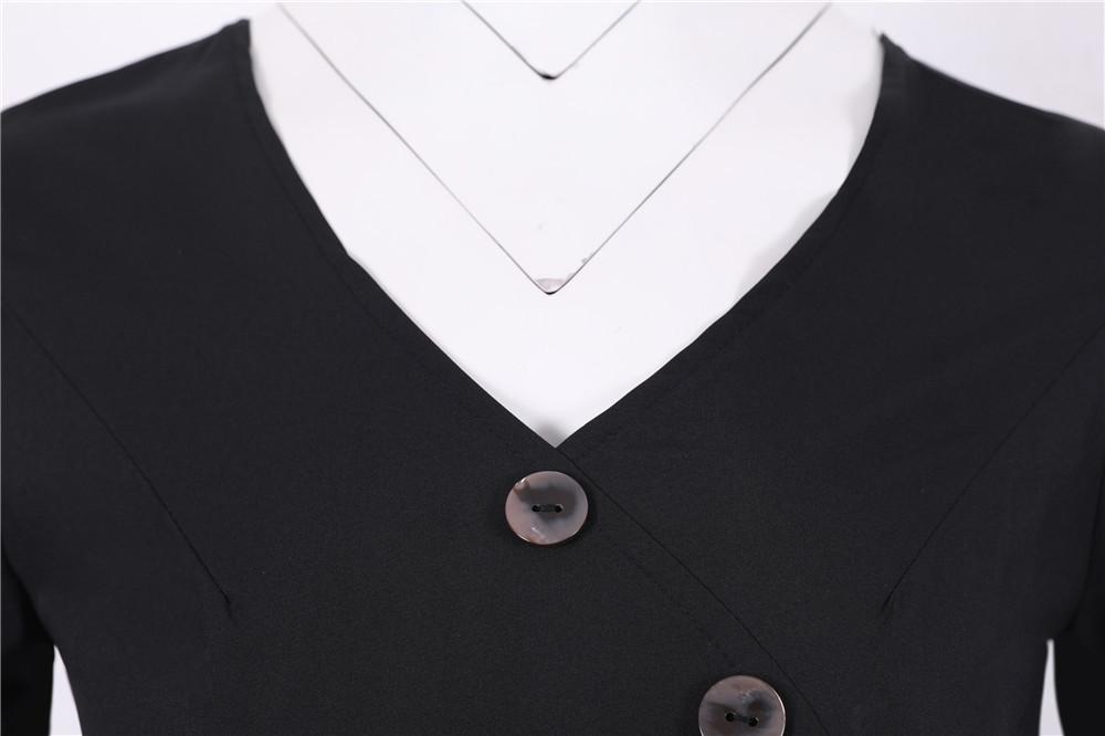 Robe Vintage Boutons Noir - Louise Vintage