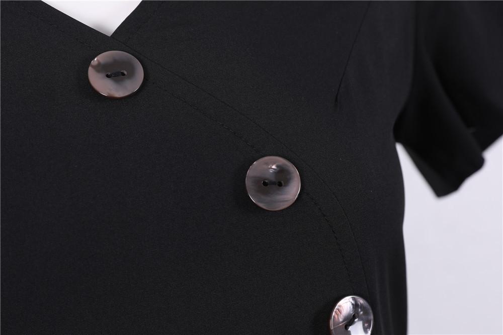 Robe Vintage Boutons Noir - Louise Vintage