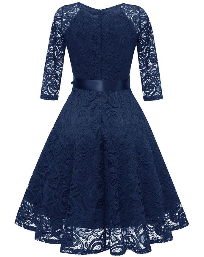 Robe Vintage Broderie Bleue - Louise Vintage