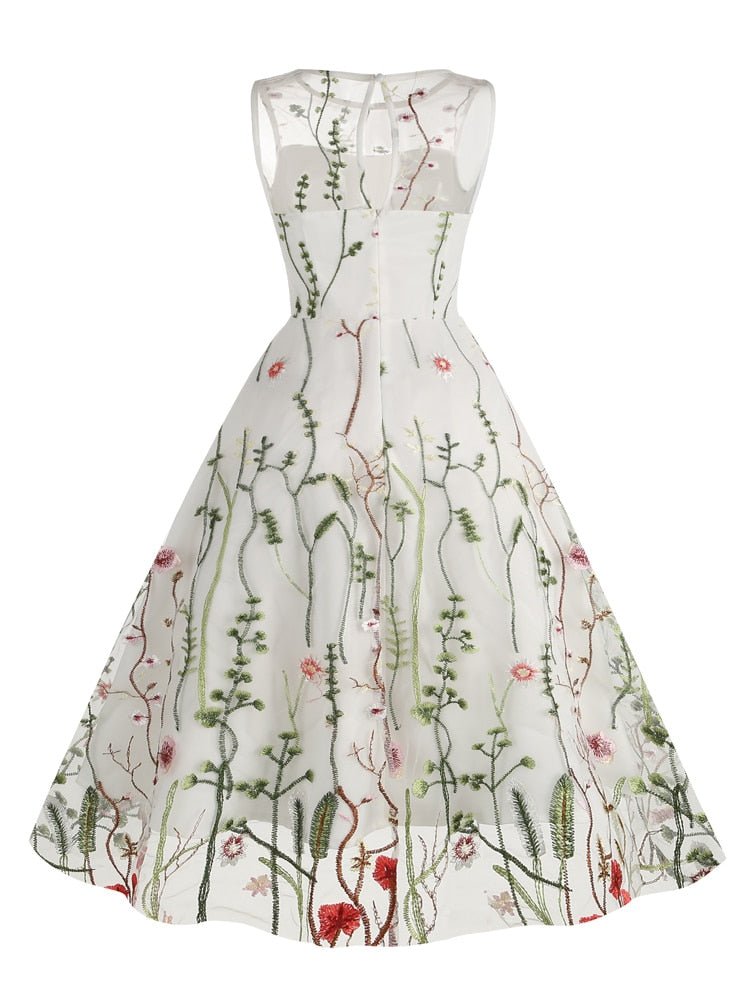 Robe Vintage Broderie Bourgogne - Louise Vintage