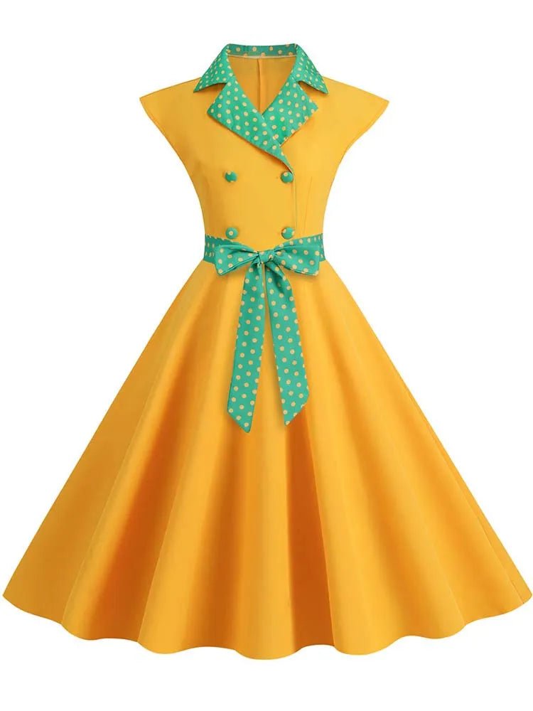 Robe Vintage Carreaux Lacets Rose - Louise Vintage