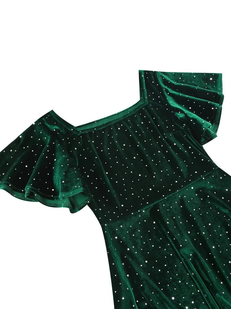 Robe Vintage Ceremonie Vert - Louise Vintage