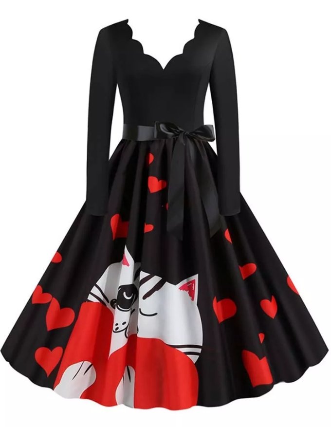 Robe Vintage Chat - Louise Vintage