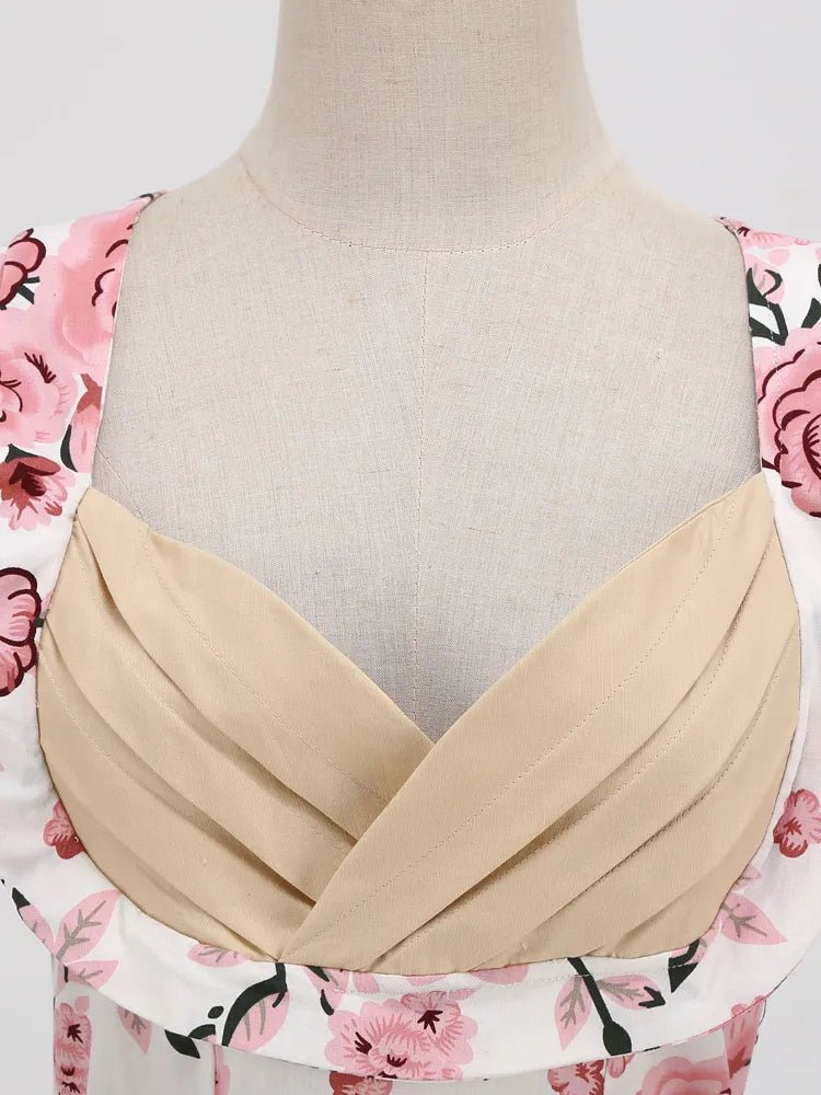 Robe Vintage Chic Rétro Belle Roses - Louise Vintage