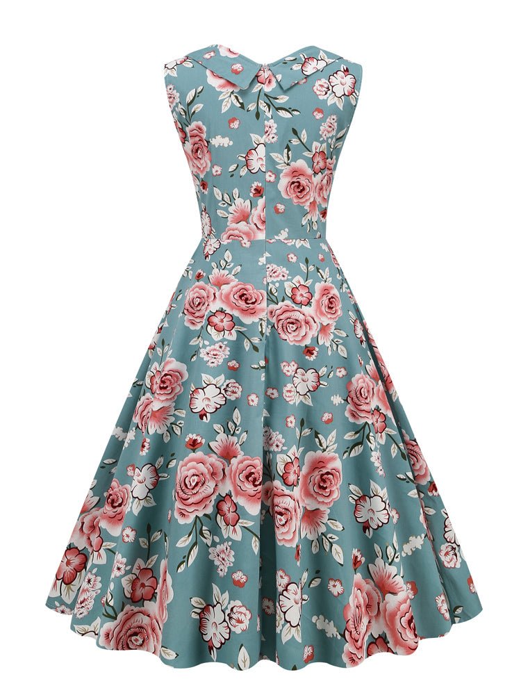 Robe Vintage Chic Rétro Fleurs Ouvertes - Louise Vintage