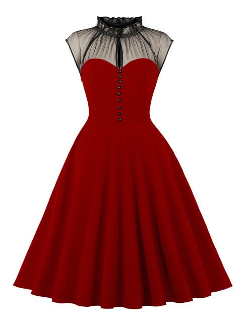 Robe Vintage Chic Rétro Voyante - Louise Vintage