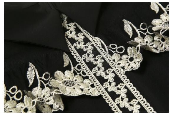 Robe Vintage Col Claudine Noire - Louise Vintage