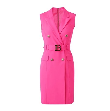 Robe Vintage Crayon Années 40 Fuschia - Louise Vintage