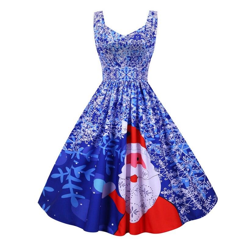 Robe Vintage de Noel Bleu - Louise Vintage