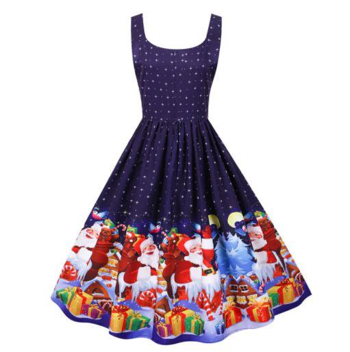 Robe Vintage de Noel Marine - Louise Vintage
