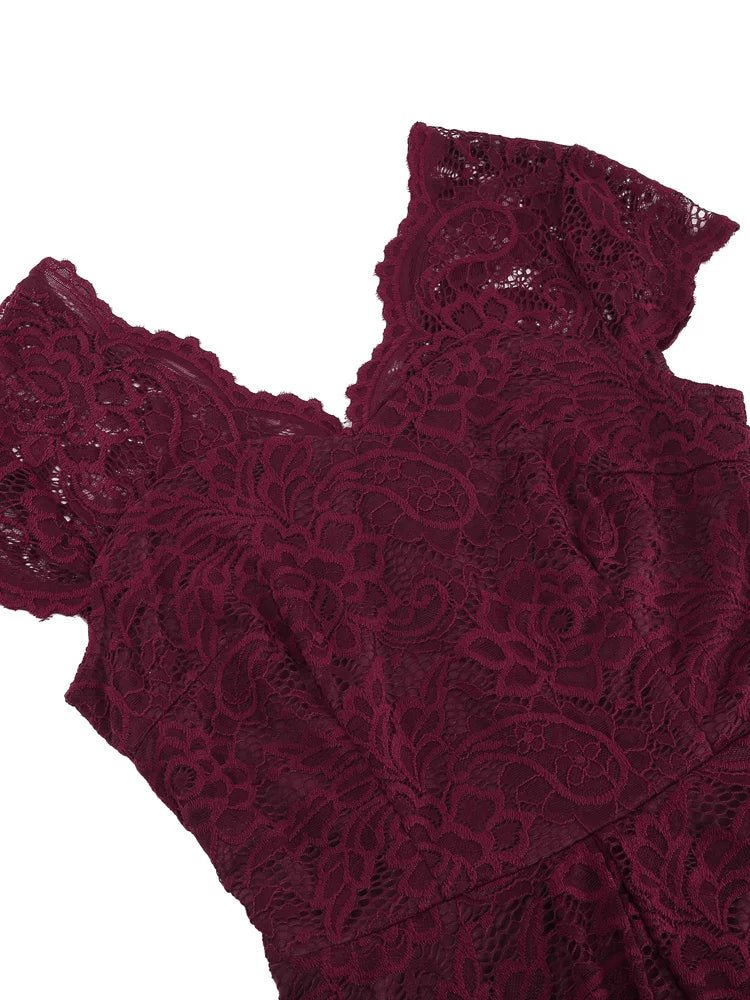 Robe Vintage de Soirée Bordeaux - Louise Vintage