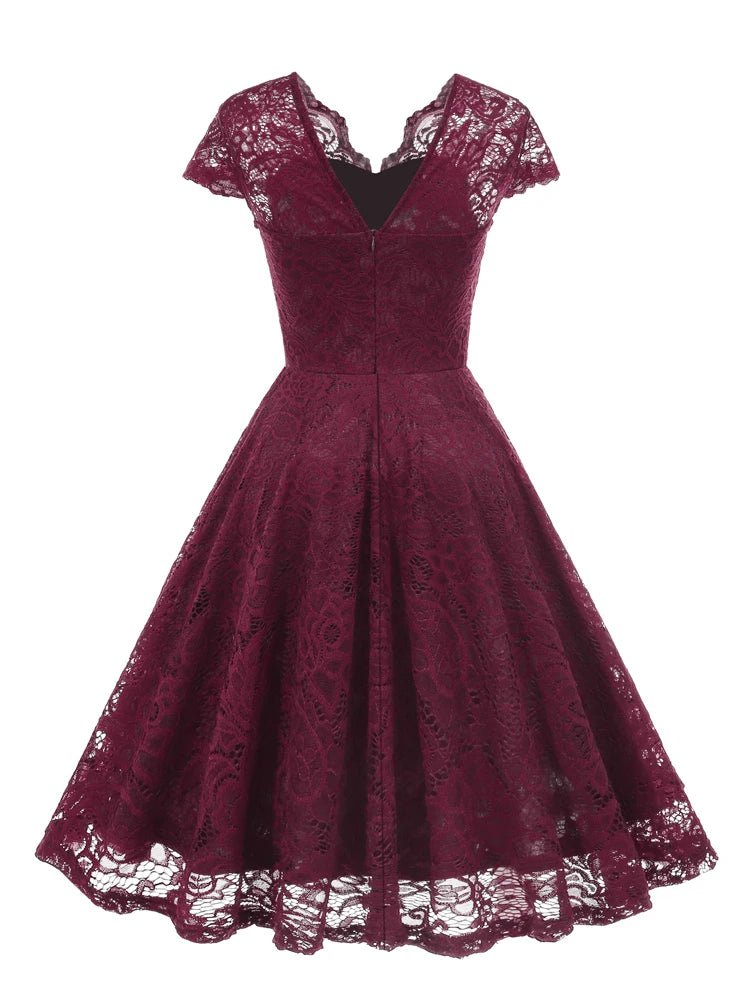 Robe Vintage de Soirée Bordeaux - Louise Vintage
