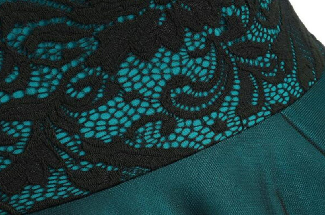 Robe Vintage Dentelle Année 50 Verte - Louise Vintage