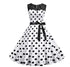 Robe Vintage Dentelle Blanche Pois - Louise Vintage