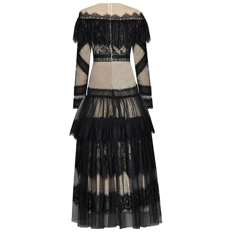 Robe Vintage Dentelle Manche Longue - Louise Vintage