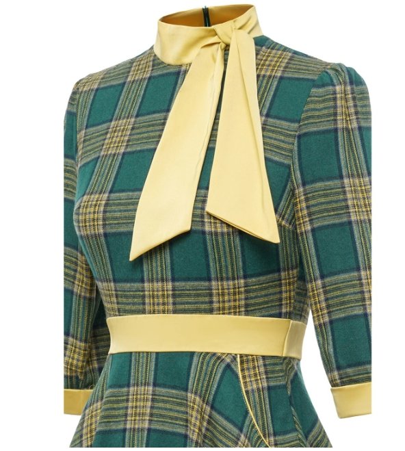 Robe Vintage Elegance Verte - Louise Vintage