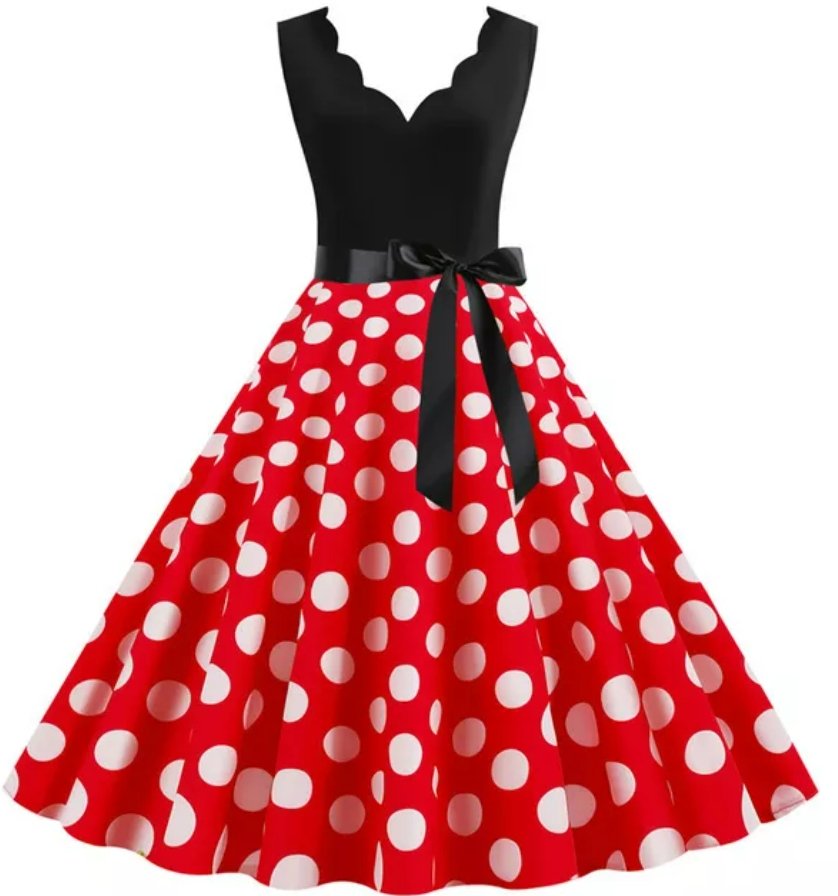 Robe Vintage Femme Pas Cher Rouge Pois - Louise Vintage